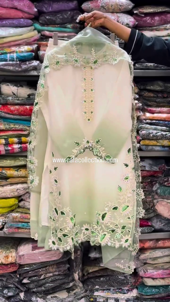 Sky Blue Embroidered Luxury Pakistani Suit Set