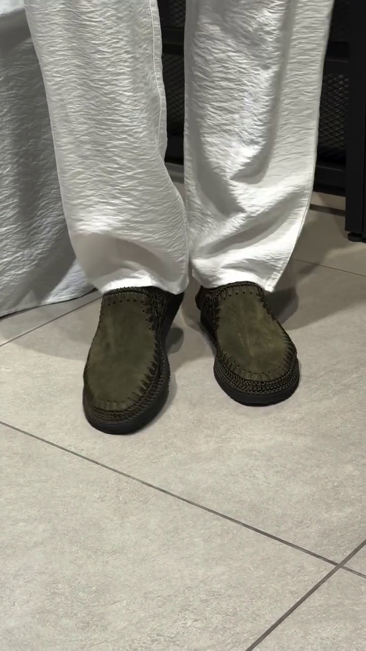 Olive Green Casual Comfort Slip-On Shoes