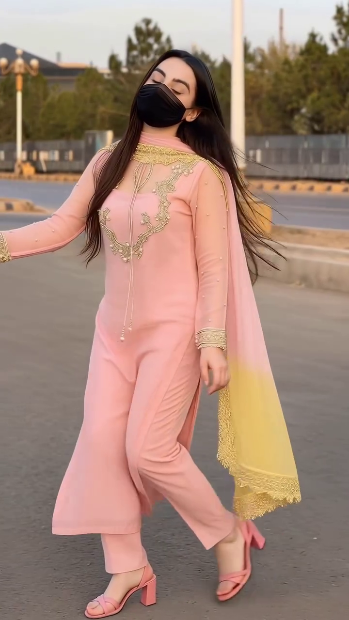 Blush Pink Embroidered Salwar Suit