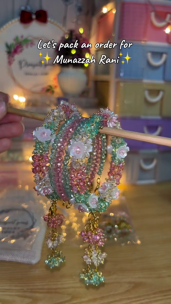 Pastel Floral Jhumka Earrings