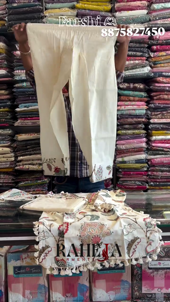 Floral Embroidered Kurti Pant Set