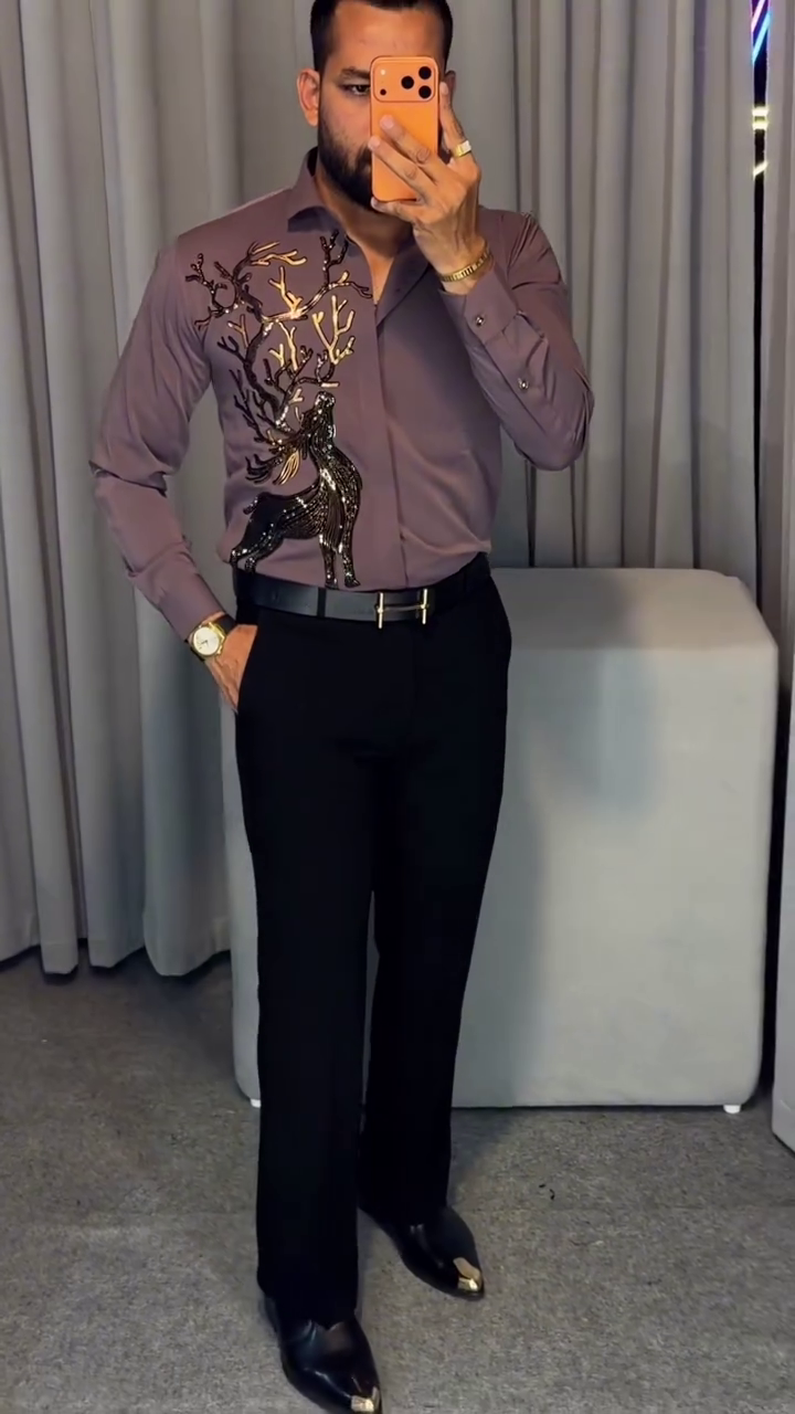 Men's Premium Embroidered Designer Formal Shirt
