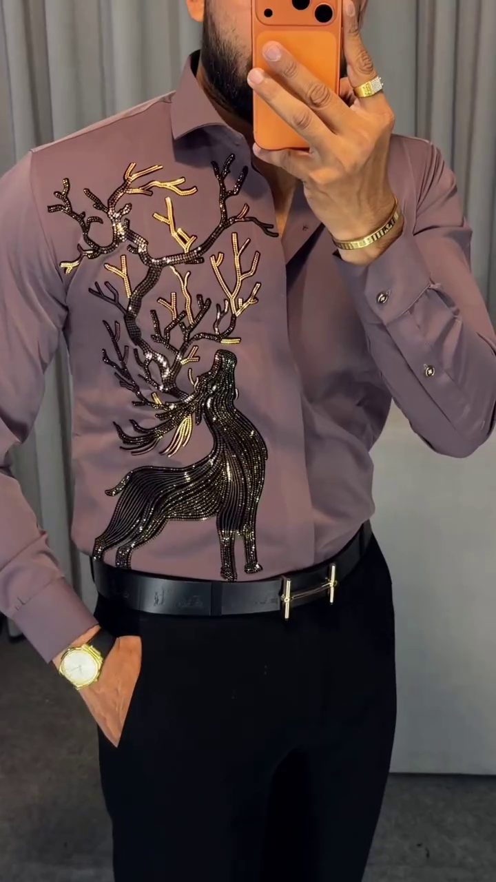 Men's Premium Embroidered Designer Formal Shirt
