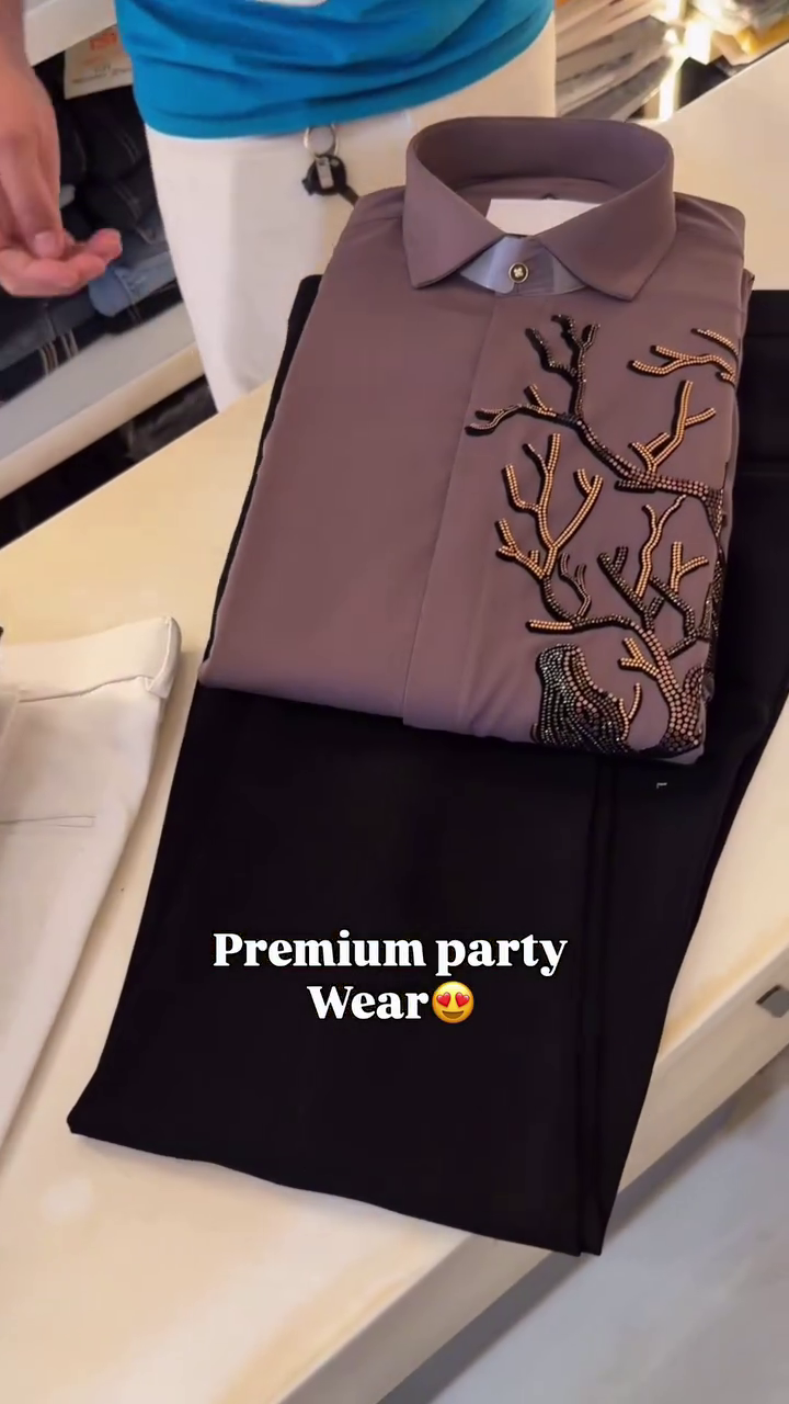 Men's Premium Embroidered Designer Formal Shirt