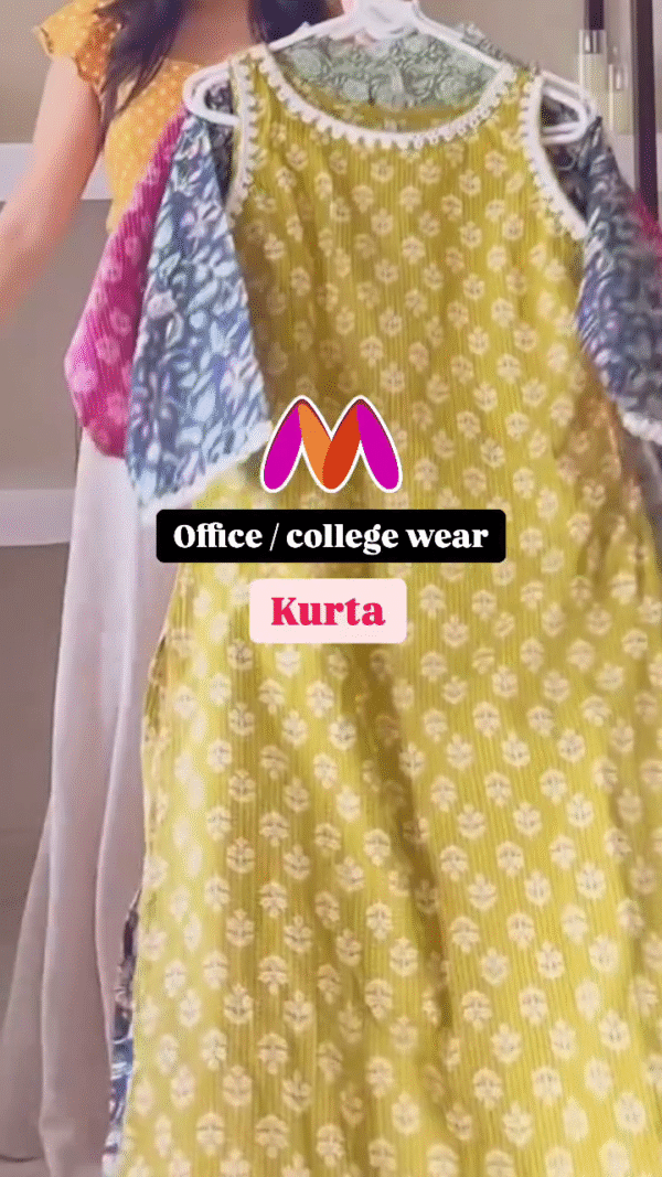Women Floral Print Pure Cotton Straight Kurta - Image 5