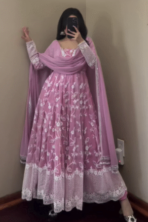 PRESENTING NEW DESIGNER EMBROIDERED ANARKALI GOWN