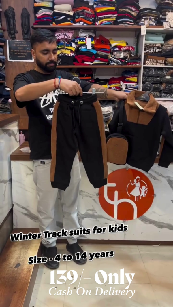Orange Warm Pyjama With Overlook Trail Full Zip for Kids - Image 3