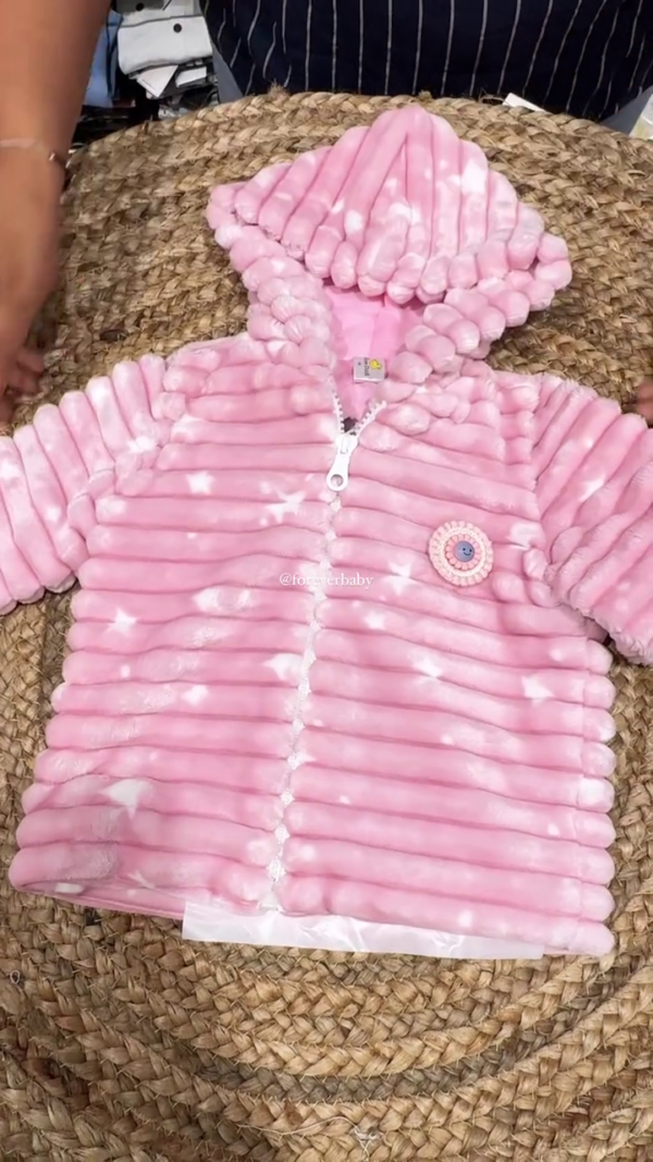 Kids Baby Girls Winter Solid Faux Wool Sweater Jacket Plus Velvet Thickening Coat Cloak Jacket Thick Warm Outerwear Clothes - Image 11