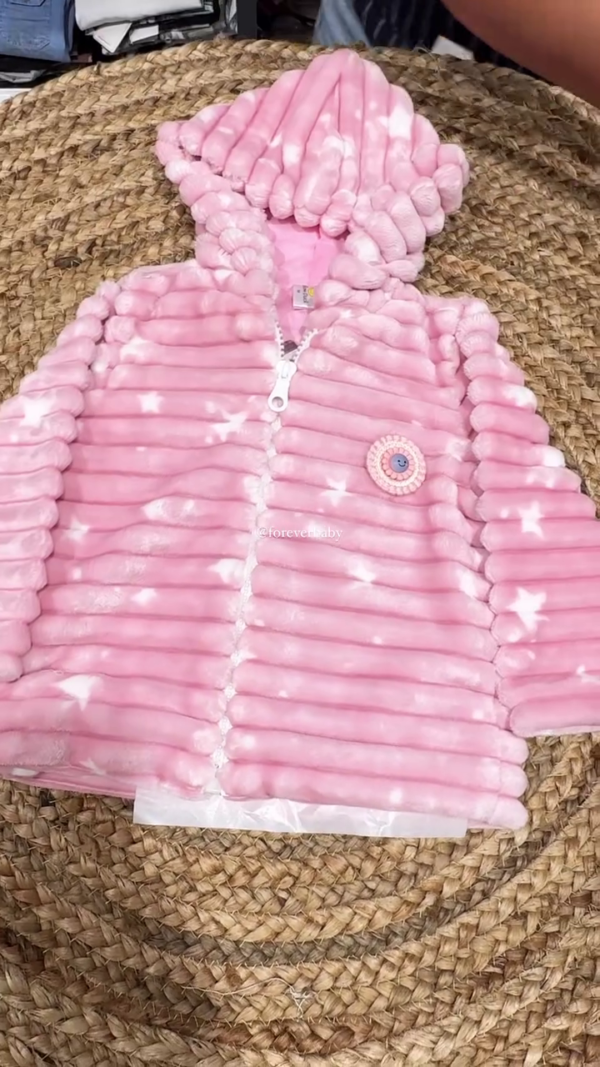 Kids Baby Girls Winter Solid Faux Wool Sweater Jacket Plus Velvet Thickening Coat Cloak Jacket Thick Warm Outerwear Clothes - Image 10