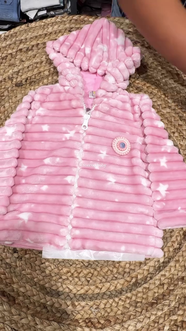 Kids Baby Girls Winter Solid Faux Wool Sweater Jacket Plus Velvet Thickening Coat Cloak Jacket Thick Warm Outerwear Clothes - Image 9
