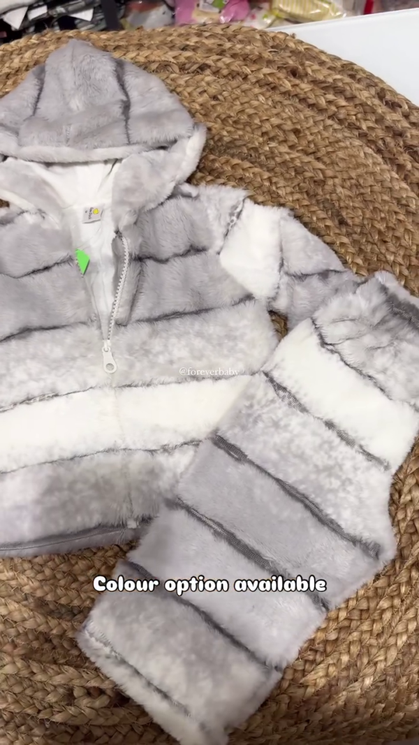 Kids Baby Girls Winter Solid Faux Wool Sweater Jacket Plus Velvet Thickening Coat Cloak Jacket Thick Warm Outerwear Clothes - Image 2