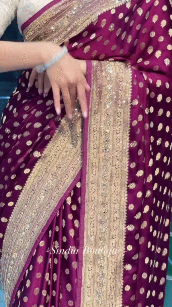 Self Design Banarasi Cotton Silk Saree - Image 3