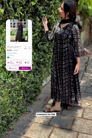 Women's Black color Rayon Blend Kurta Set
