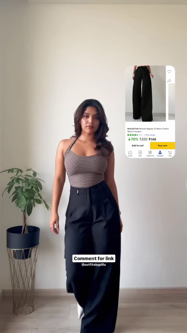 Women's Loose Pockets Wide Leg Trousers Spring Summer High Waist Long Pants - Image 2