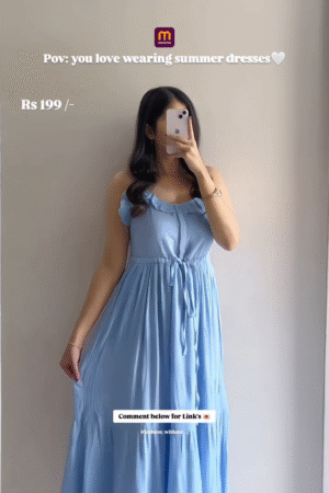 Floral Printed and plan Cotton Fit & Flare Midi Dress