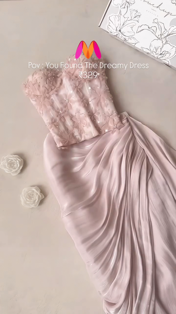 Pink Raw Silk Embellished Cape And Draped Skirt Set
