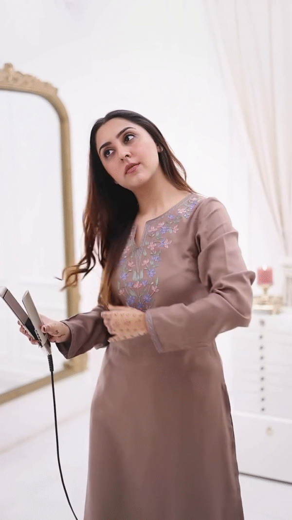 Women’s Floral Embroidered Viscose Rayon Kurta Palazzo Set with Notch Neck – Festive & Casual Chic - Image 6