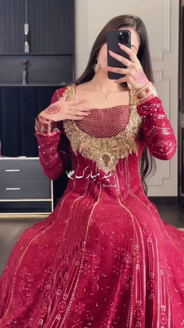 New Super Designer Collection Fancy Heavy Silk Suit With Embroidered Work - Image 4